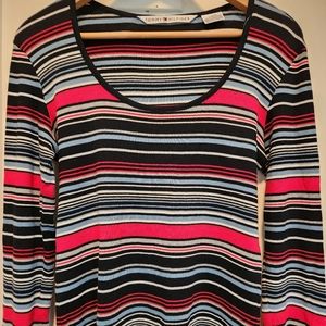 Tommy Hilfiger long sleeves, Large, Stripes, Made in Philippines- Pre-owned